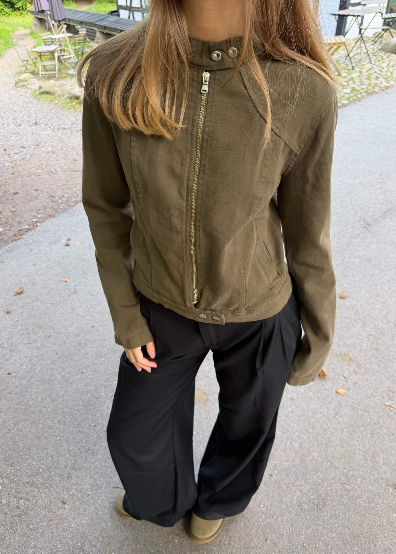 Sia Fitted Jakke - Mørkegrøn - ByStenholt.dk