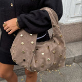 Siena Taske Med Nitter - Taupe