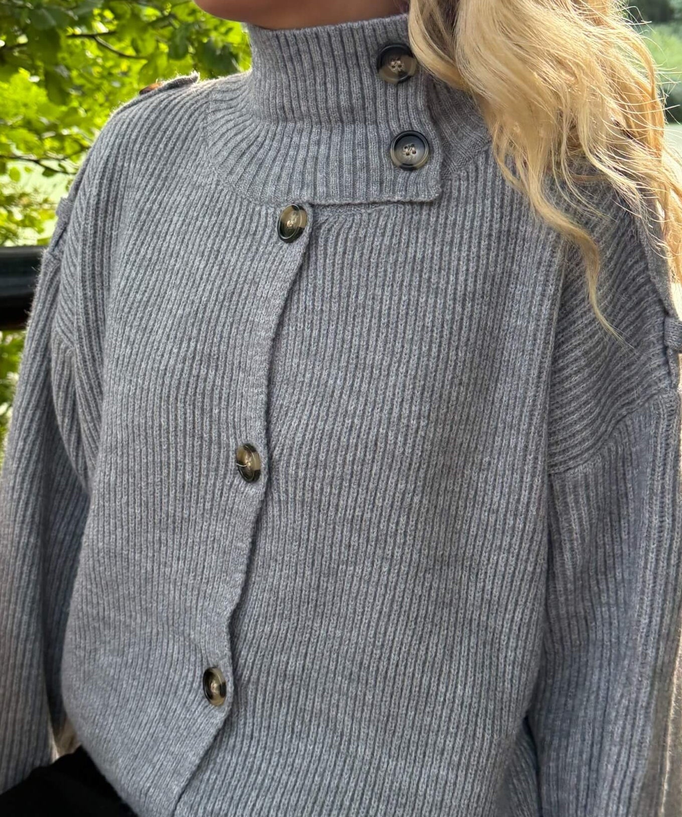 Sienna Strik Cardigan - Grå - ByStenholt.dk