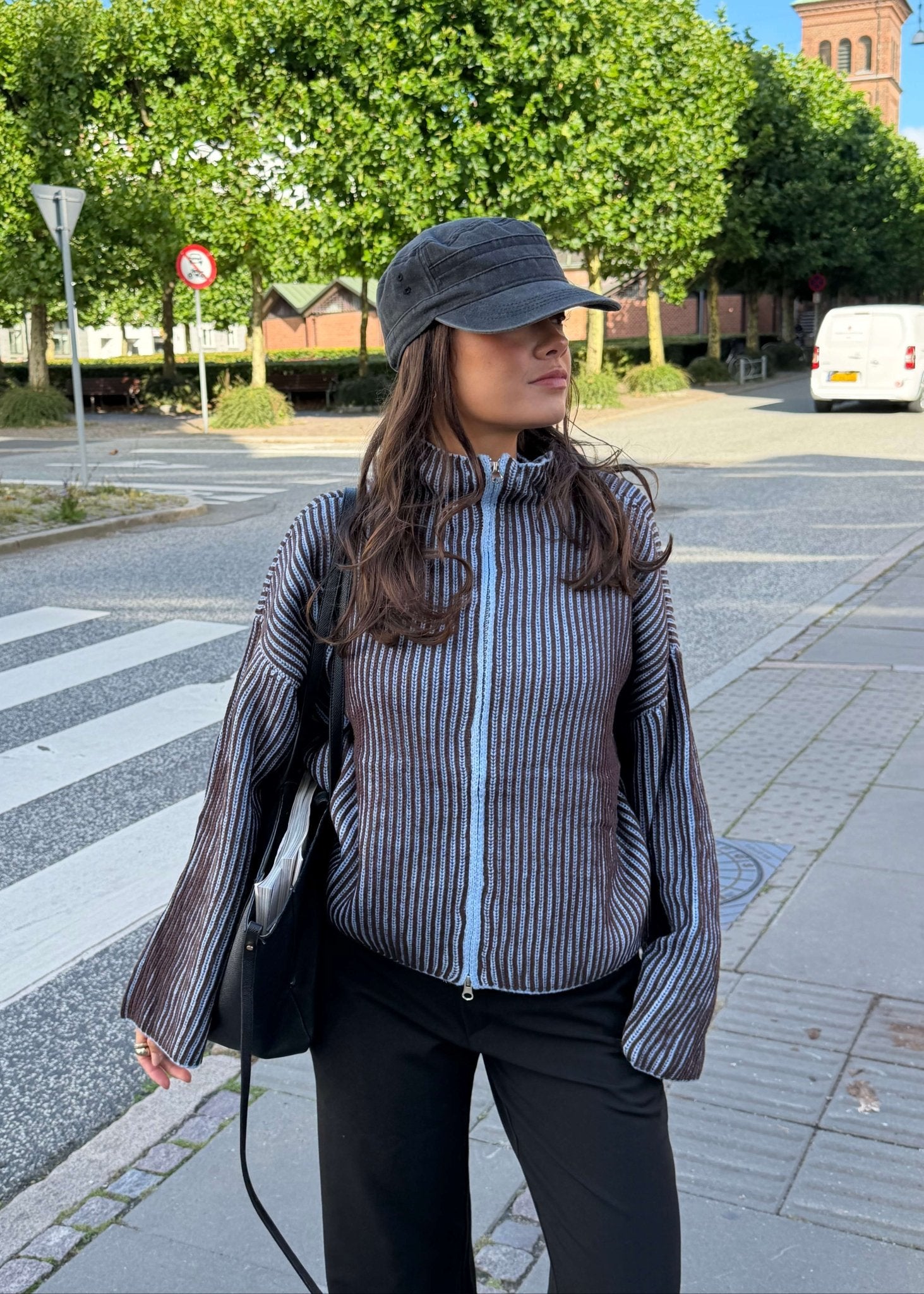 Sigrid Zip Cardigan - Lyseblå - ByStenholt.dk