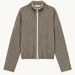 Sigrid Zip Cardigan - Mørkebrun - ByStenholt.dk
