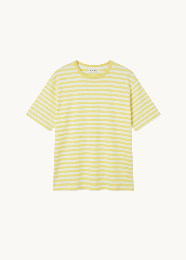 Silja Stribet T-shirt - Gul - ByStenholt.dk