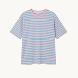Silja Stribet T-shirt - Lyseblå - ByStenholt.dk
