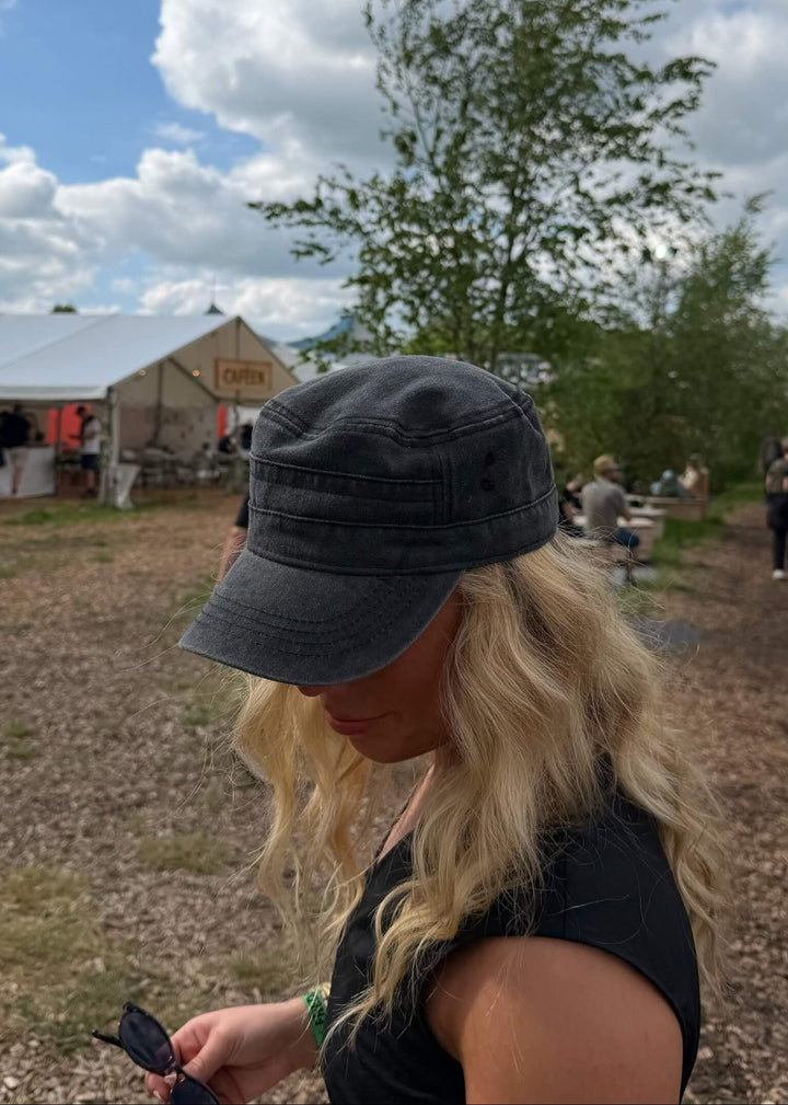 Sille Denim Kasket - Mørkegrå - ByStenholt.dk