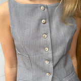 Sira Sæt (Vest + Habitbukser) - Lysegrå - ByStenholt.dk