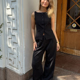 Sira Sæt (Vest + Habitbukser) - Sort - ByStenholt.dk