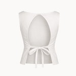 Sira Top med Åben Ryg - Hvid - ByStenholt.dk