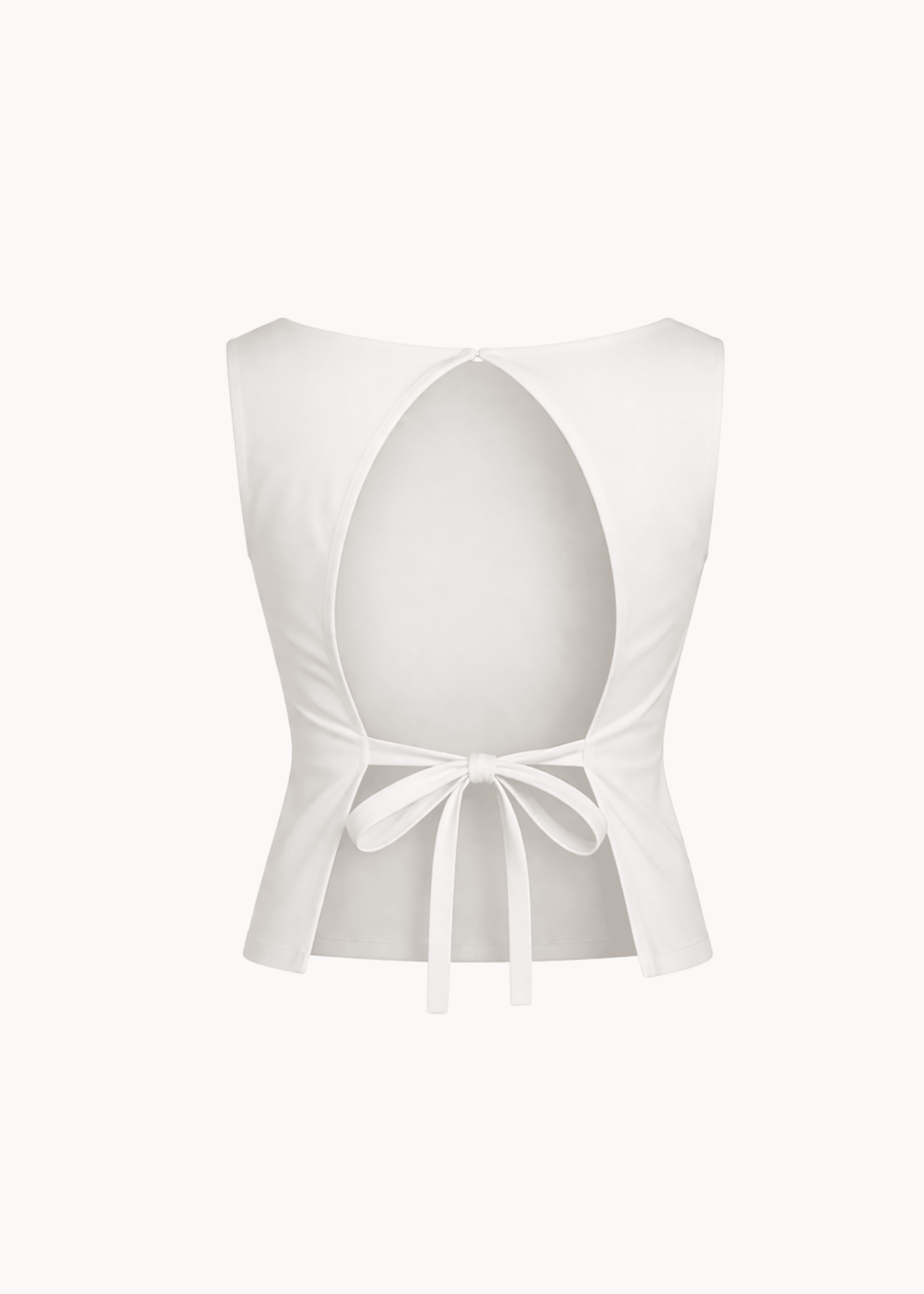 Sira Top med Åben Ryg - Hvid - ByStenholt.dk