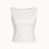 Sira Top med Åben Ryg - Hvid - ByStenholt.dk