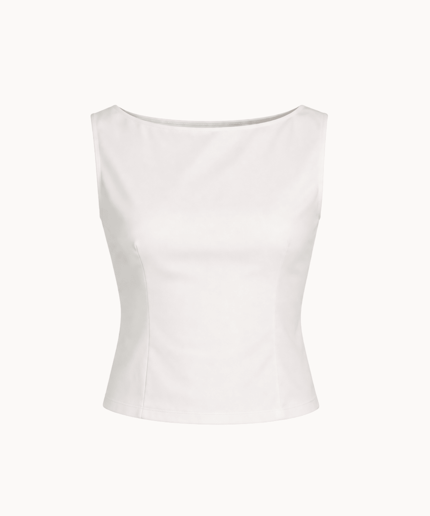 Sira Top med Åben Ryg - Hvid - ByStenholt.dk