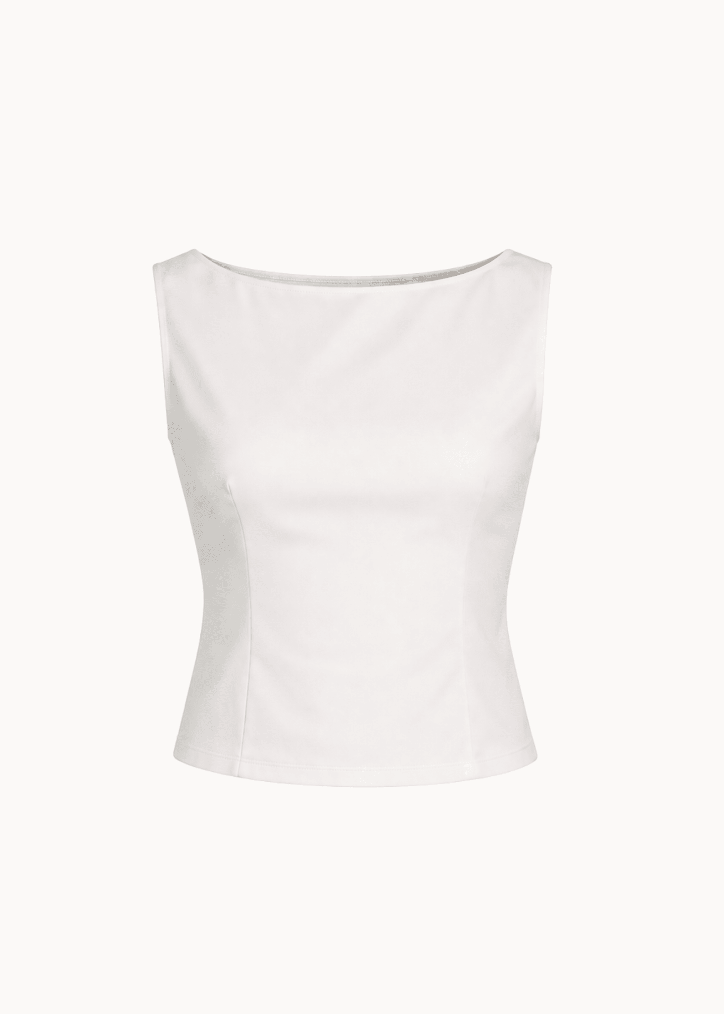 Sira Top med Åben Ryg - Hvid - ByStenholt.dk