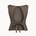 Sira Top med Åben Ryg - Mørkebrun - ByStenholt.dk