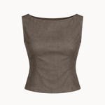 Sira Top med Åben Ryg - Mørkebrun - ByStenholt.dk