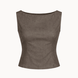 Sira Top med Åben Ryg - Mørkebrun - ByStenholt.dk