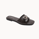 Siv Spænde Sandal - Mørkebrun - ByStenholt.dk