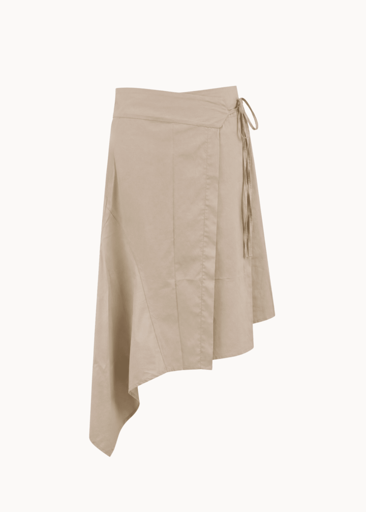Skandi Asymmetrisk Nederdel - Beige - ByStenholt.dk