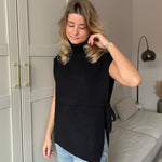 Sofia T-Shirt Strik - Sort - ByStenholt.dk