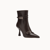 Støvlette med Høj Hæl - Mørkebrun