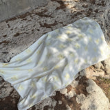 Strandhåndklæde - Blomstret Gul - ByStenholt.dk