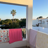 Strandhåndklæde - Blomstret Gul - ByStenholt.dk