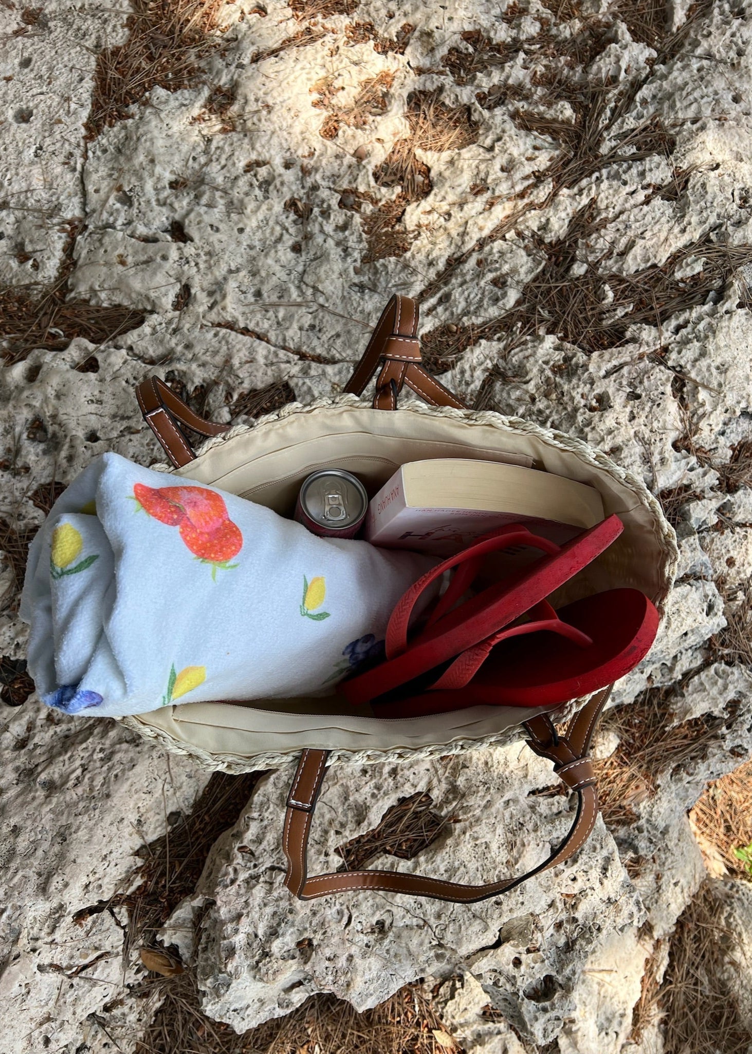 Strandhåndklæde - Frugter - ByStenholt.dk