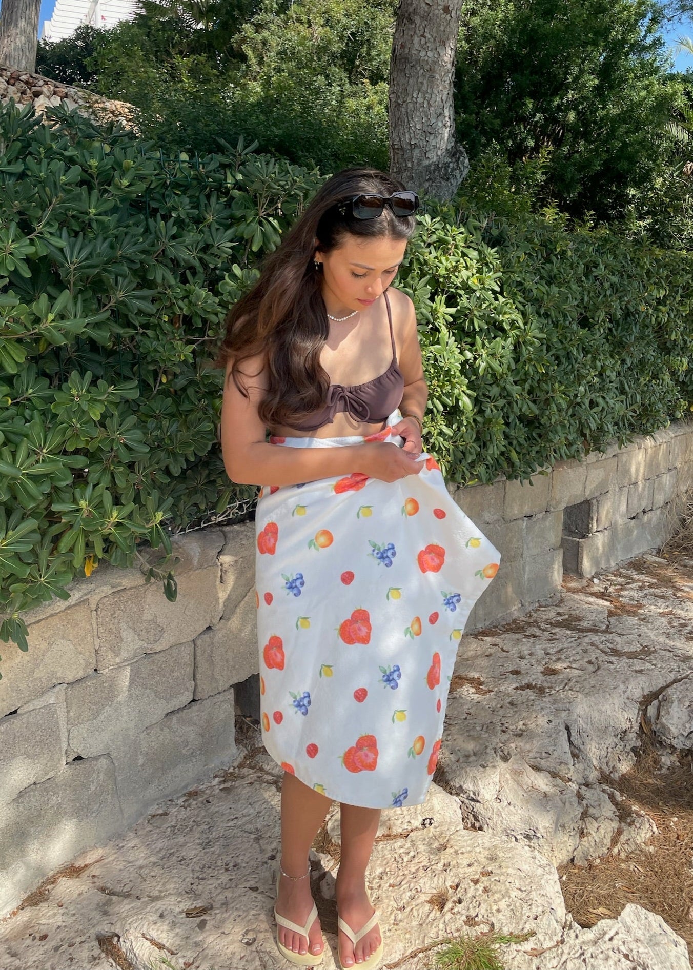 Strandhåndklæde - Frugter - ByStenholt.dk