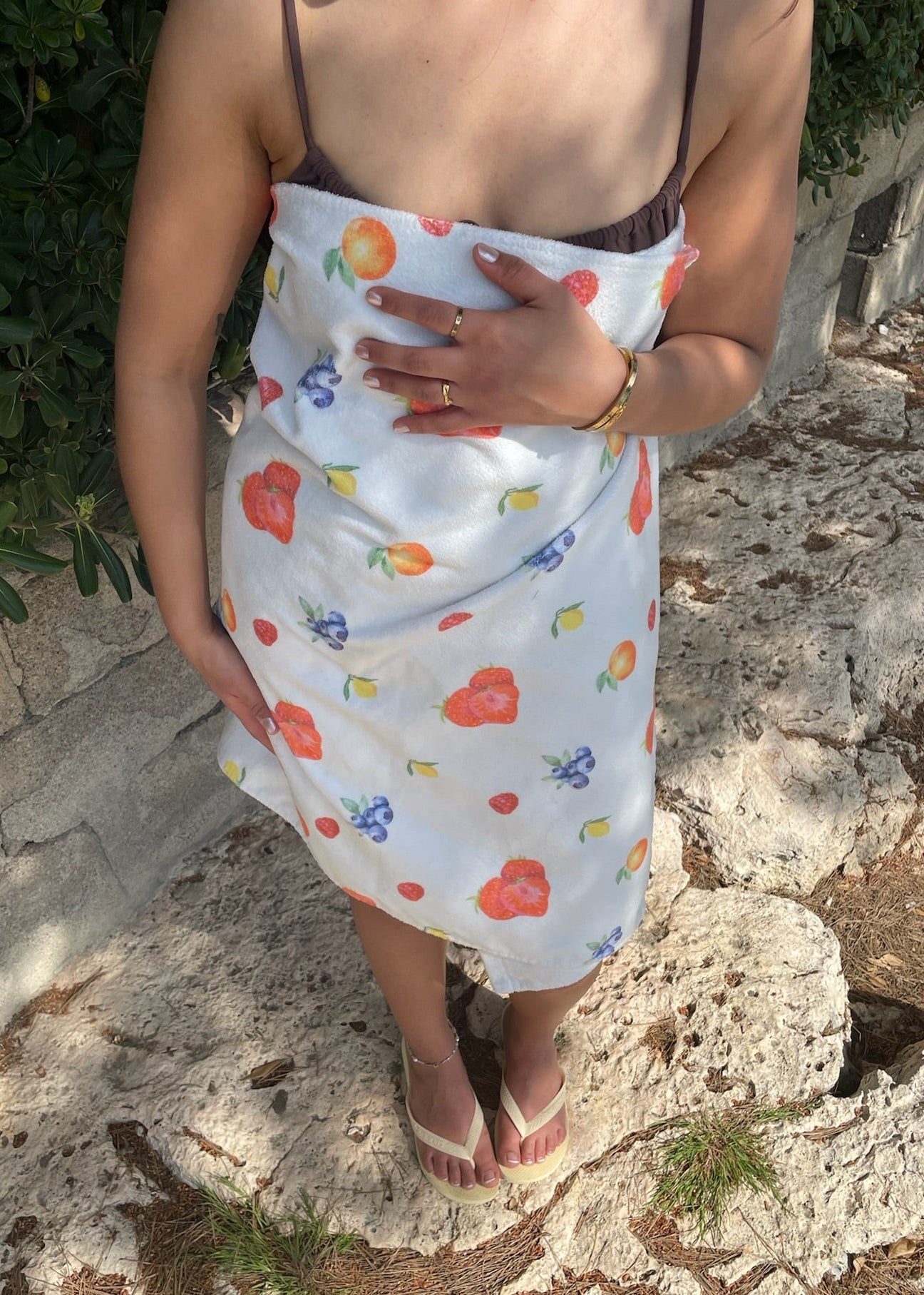 Strandhåndklæde - Frugter - ByStenholt.dk