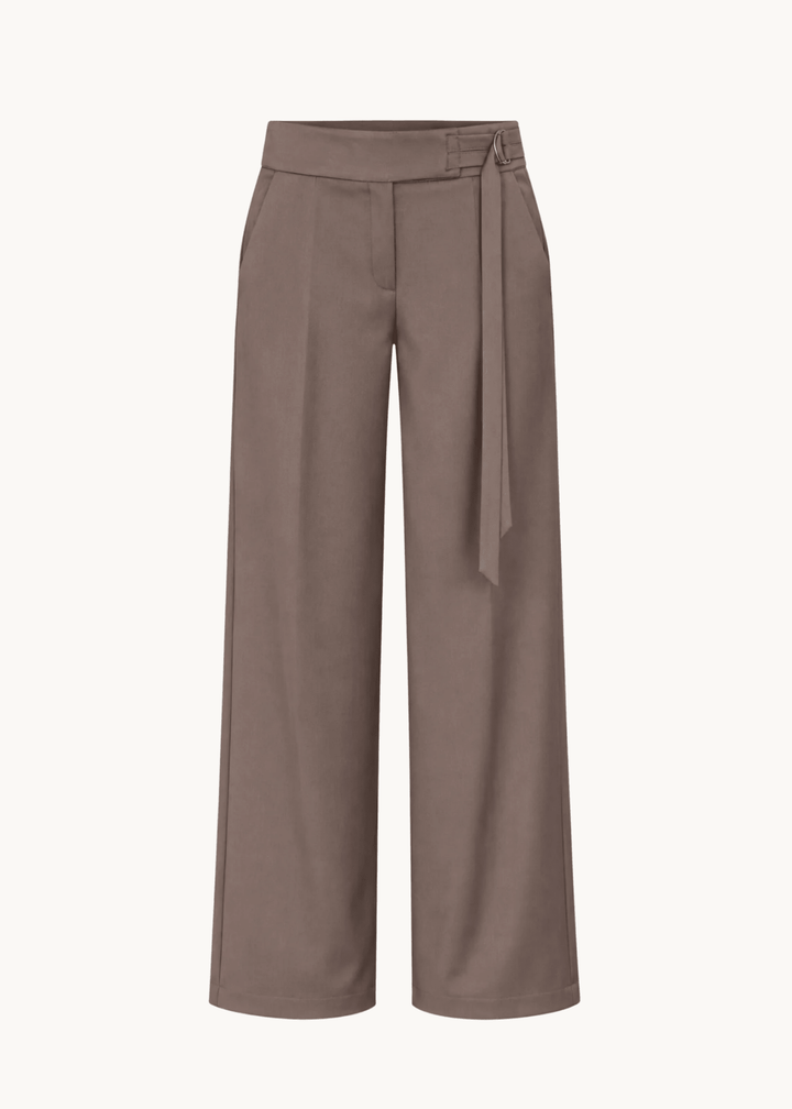 Svea Low Waist Bukser med Spænde - Brun - ByStenholt.dk