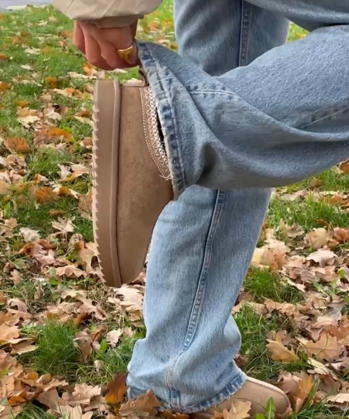 Tabita Bamsestøvler - Beige - ByStenholt.dk