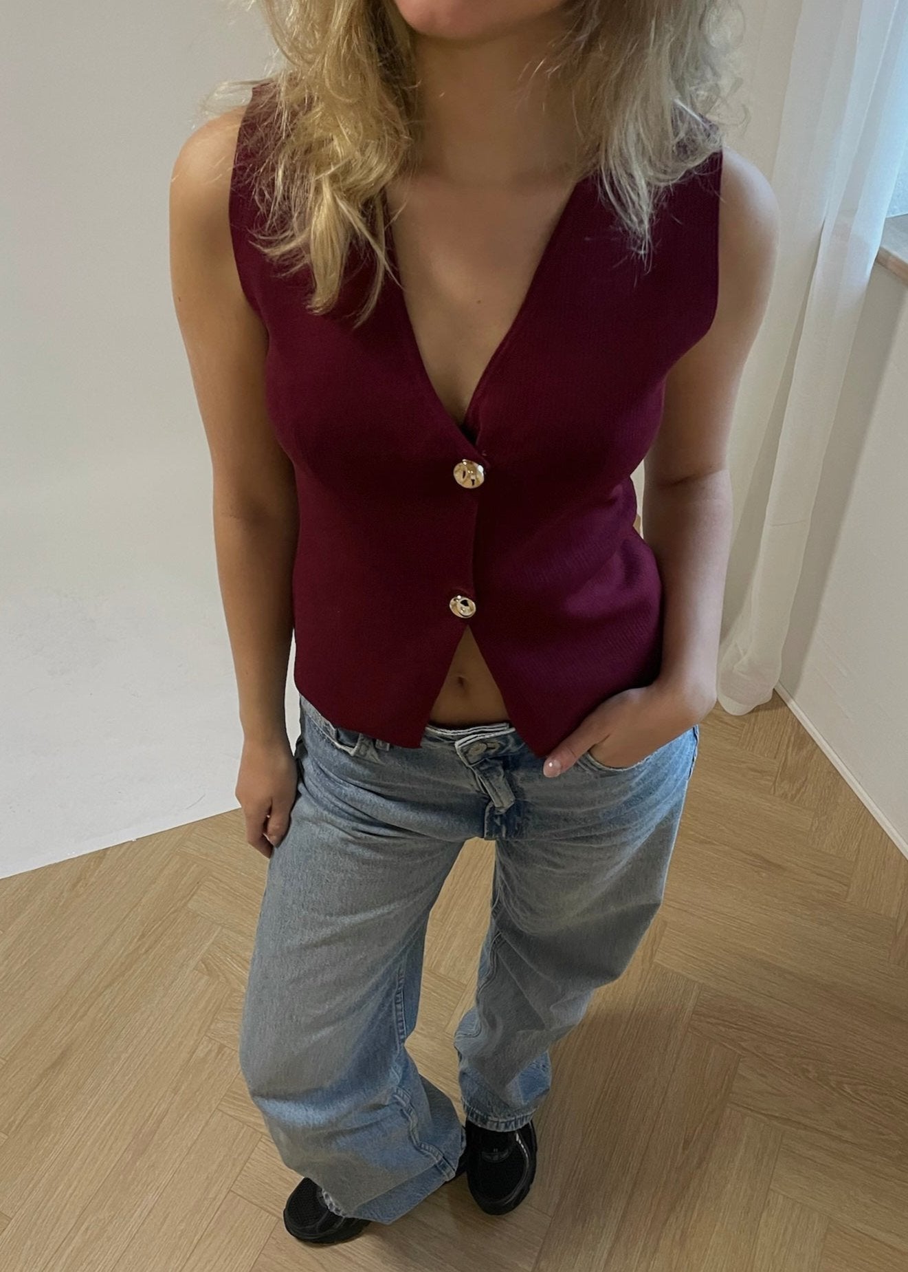 Tayla Vest - Bordeaux - ByStenholt.dk