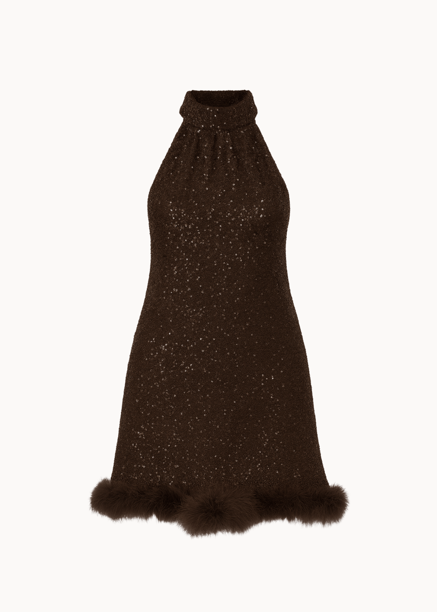 Thea Paillet Kjole - Mørkebrun - ByStenholt.dk