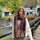 Tofarvede Tørklæde - Brun - ByStenholt.dk