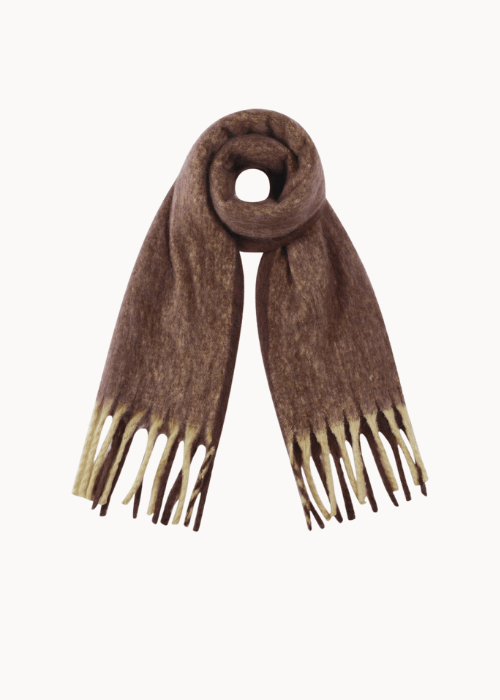 Tofarvede Tørklæde - Brun - ByStenholt.dk