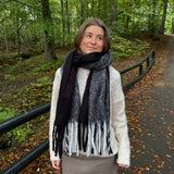 Tofarvede Tørklæde - Sort - ByStenholt.dk