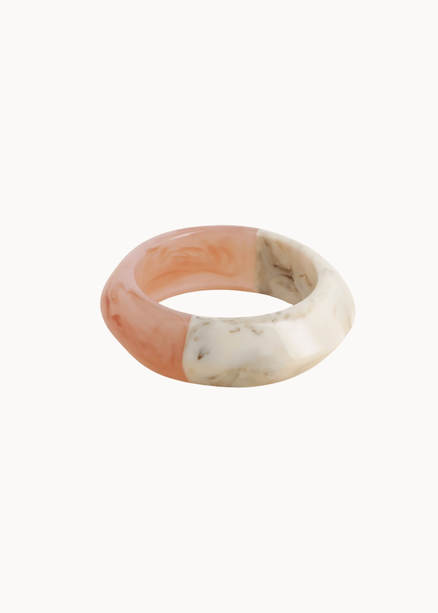 Tofarvet Chunky Bangle - Lyserød - ByStenholt.dk