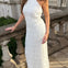 Valeria Mesh Maxi Kjole - Hvid - ByStenholt.dk