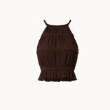 Valeria Mesh Top - Mørkebrun - ByStenholt.dk