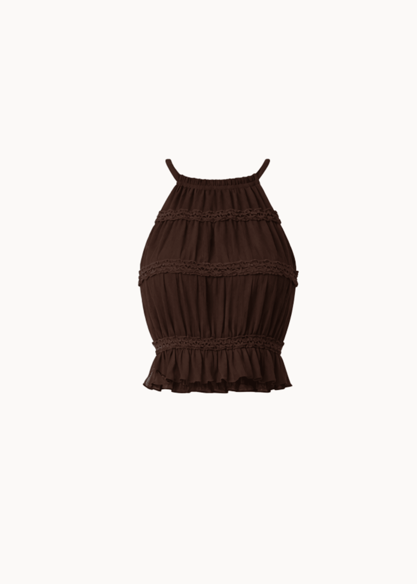 Valeria Mesh Top - Mørkebrun - ByStenholt.dk