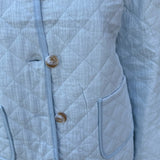 Vatteret Jakke - Lyseblå