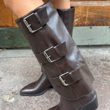 Vega Spænde Støvler - Mørkebrun - ByStenholt.dk