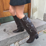 Vega Spænde Støvler - Mørkebrun - ByStenholt.dk