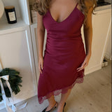 Velu Satin Kjole - Bordeaux - ByStenholt.dk