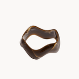 Wave Chunky Bangle - Mørkebrun - ByStenholt.dk