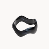 Wave Chunky Bangle - Sort - ByStenholt.dk