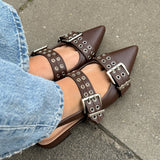 Zara Slingbacks - Mørkebrun - ByStenholt.dk