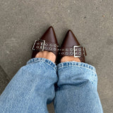 Zara Slingbacks - Mørkebrun - ByStenholt.dk