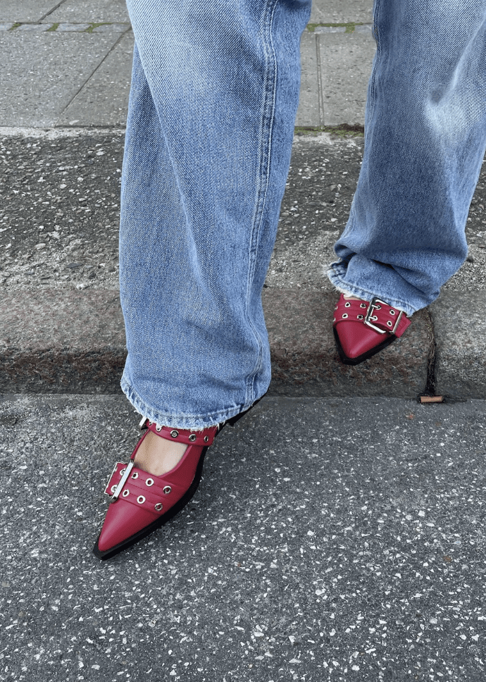 Zara Slingbacks - Rød - ByStenholt.dk