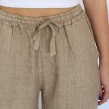 Hørbukser - Mørk sand